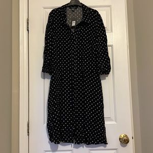 Brand new navy polka dot shirt dress - size 16